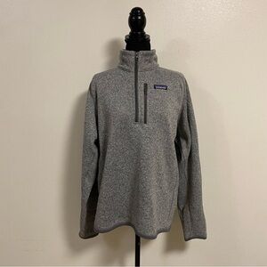 Patagonia Sweater Men’s Size Medium Gray Better Sweater Quarter zip Pullover